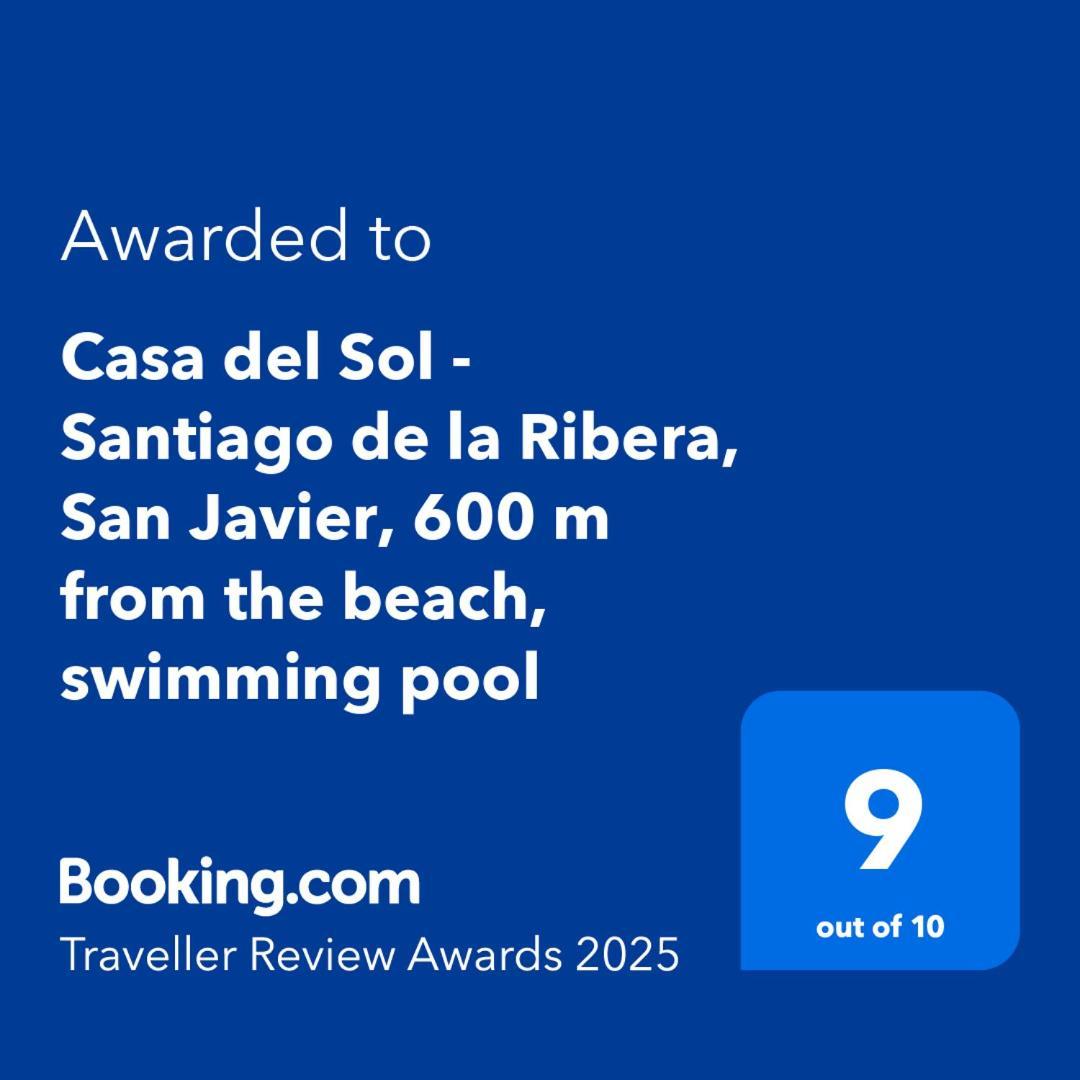 Casa Del Sol - Santiago De La Ribera, San Javier, 600 M From The Beach, Swimming Pool エクステリア 写真